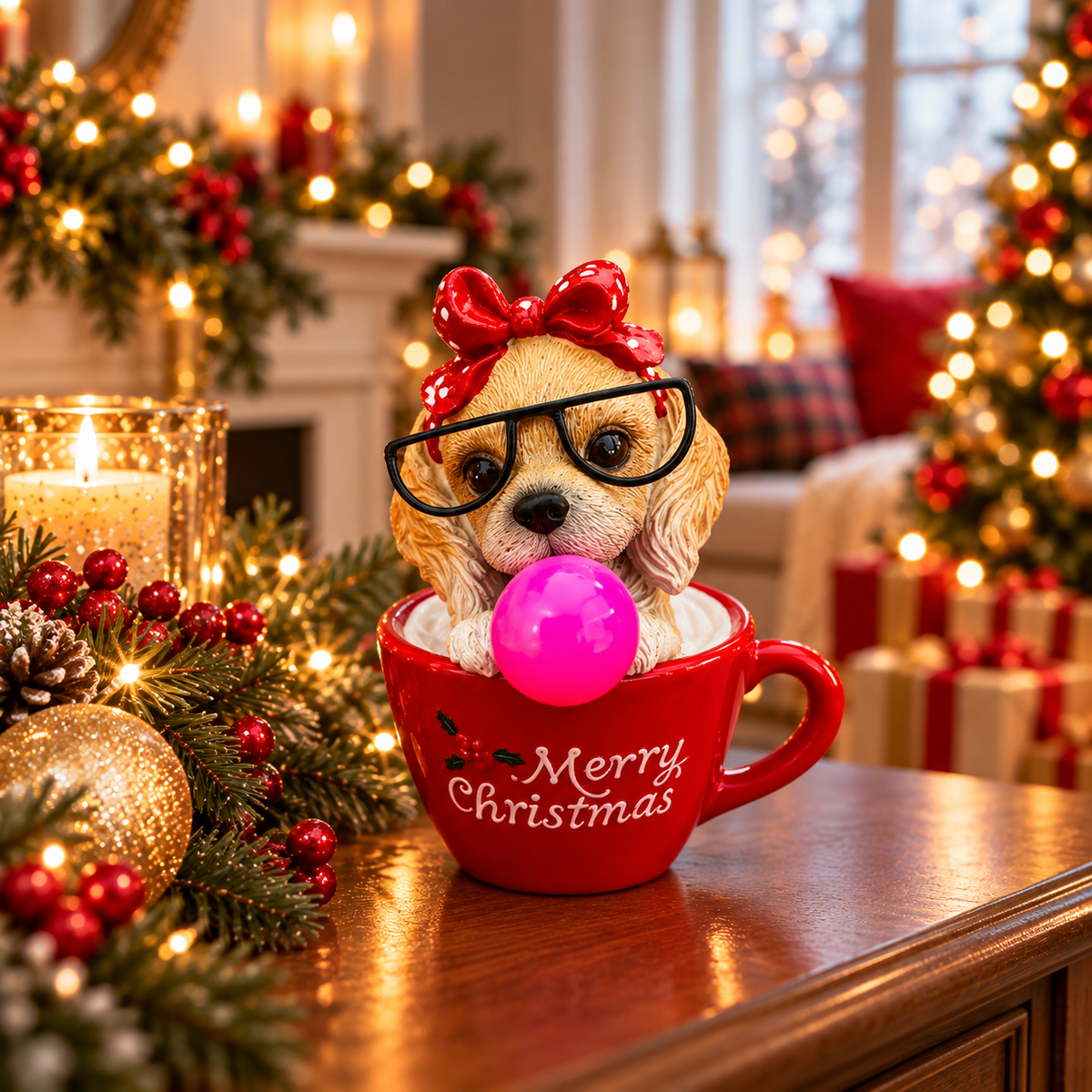 Dog in Mug with Bubblegum novelty gift