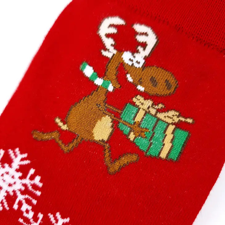 Very Happy Reindeer Socks - NO GIFT BOX