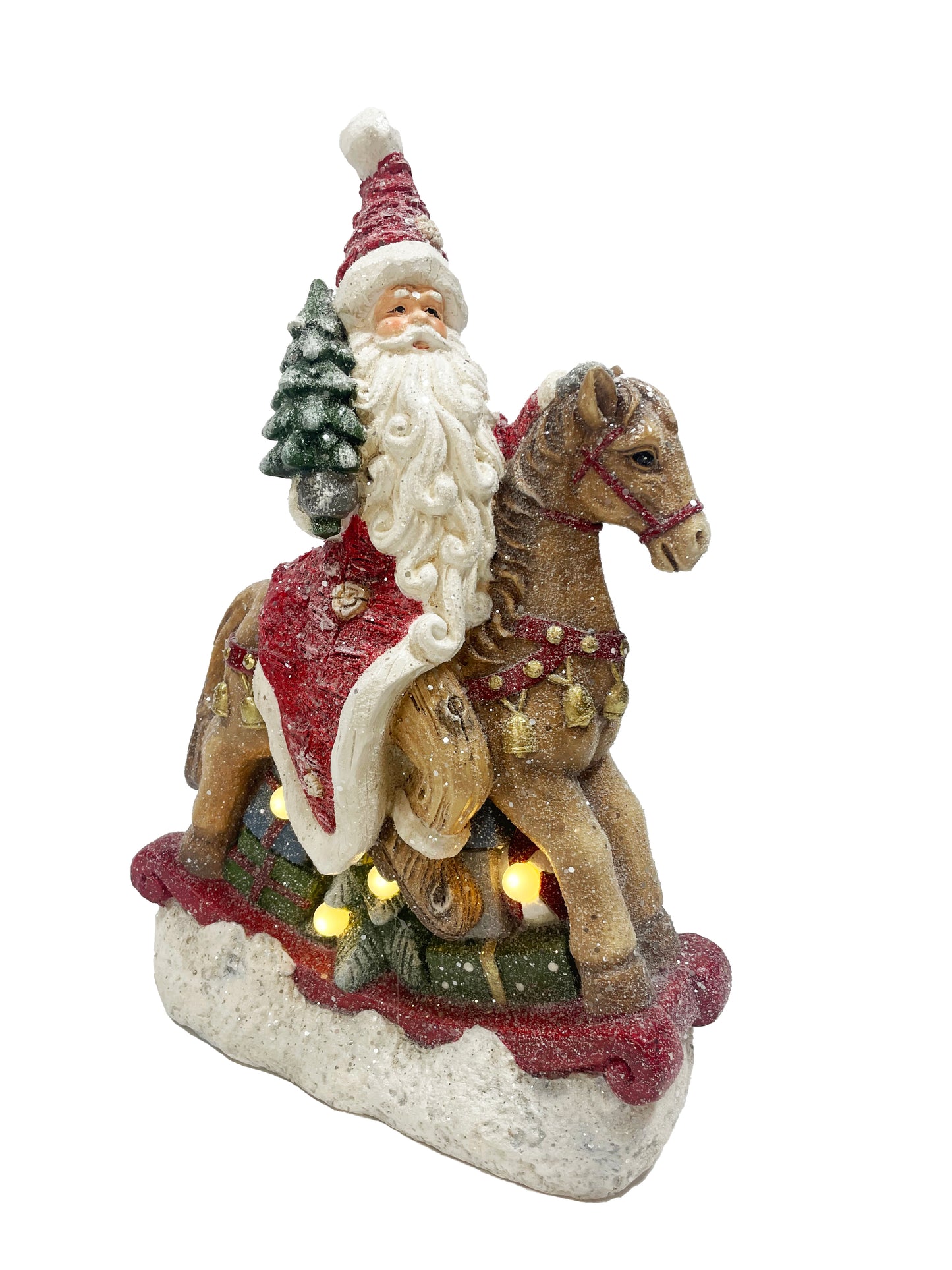 Santa on rocking horse with LED