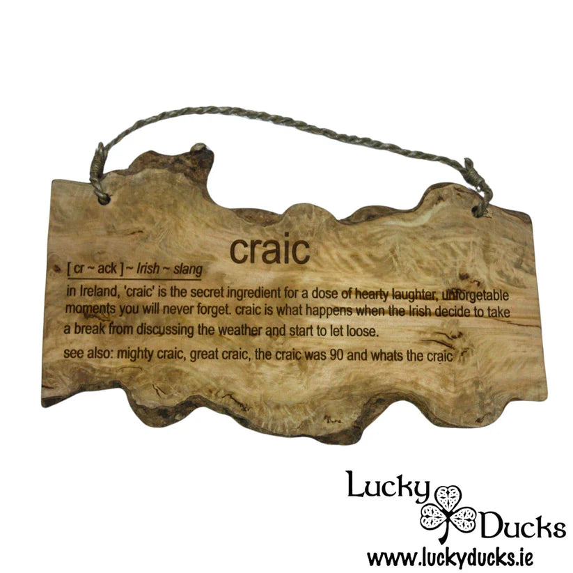 Craic Wooden Plaque