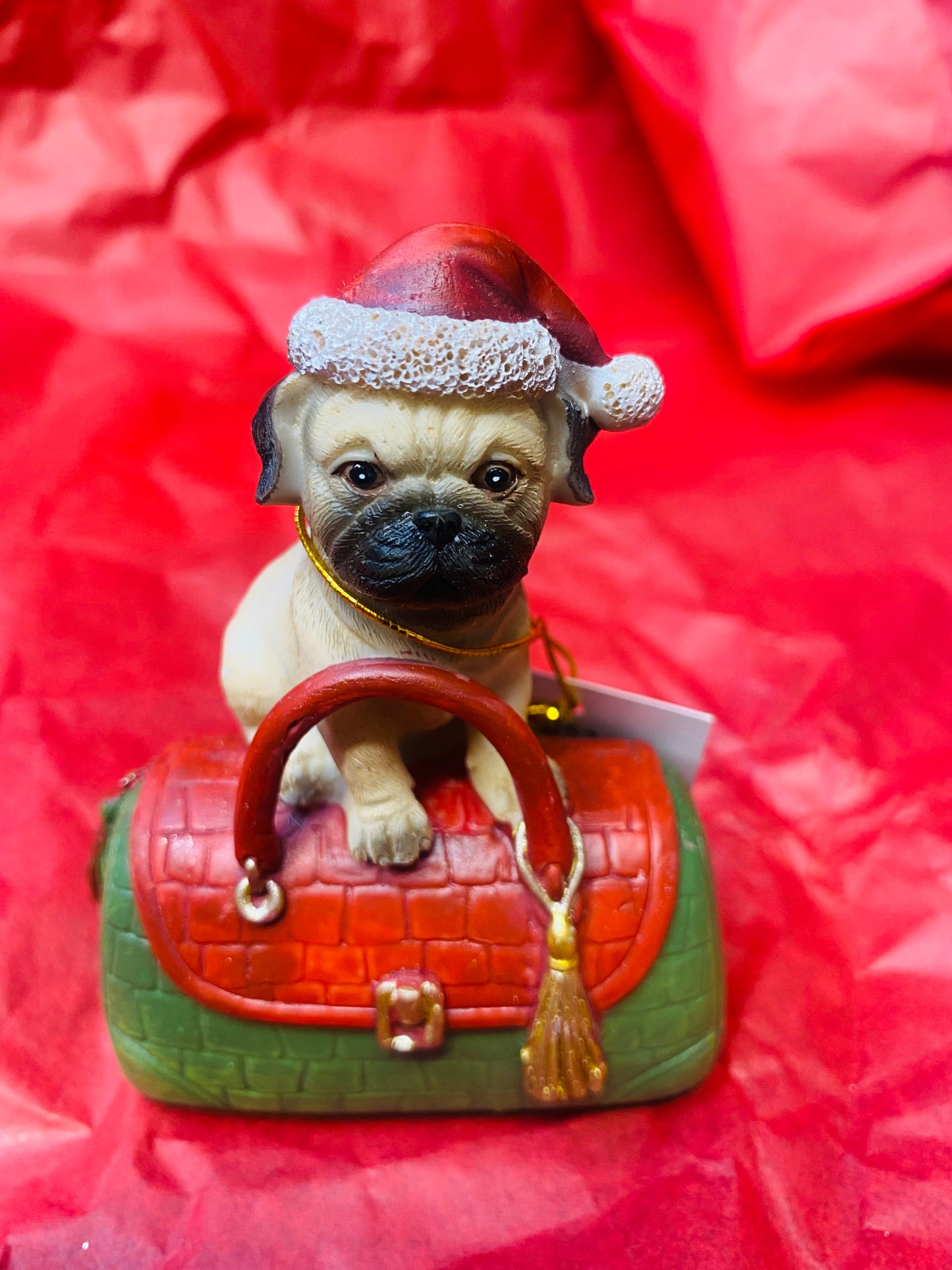 Festive Dog in Handbag