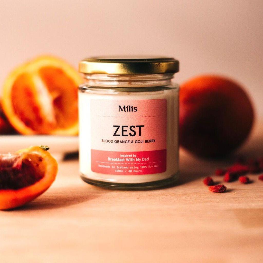 Milis Candle Zest-Milis Candle Ireland-Candles Waterford