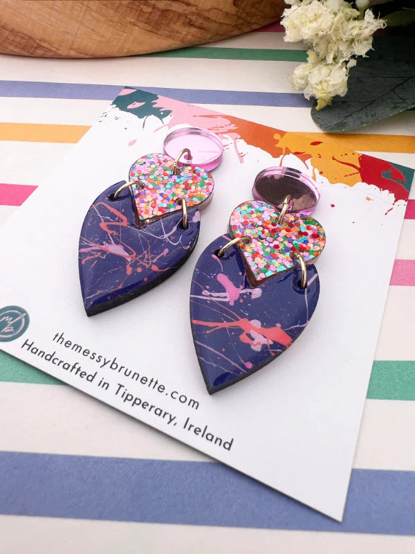 Love Heart Drop Earrings