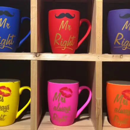 Mr Right & Mrs Always Right Mug - NO GIFT BOX
