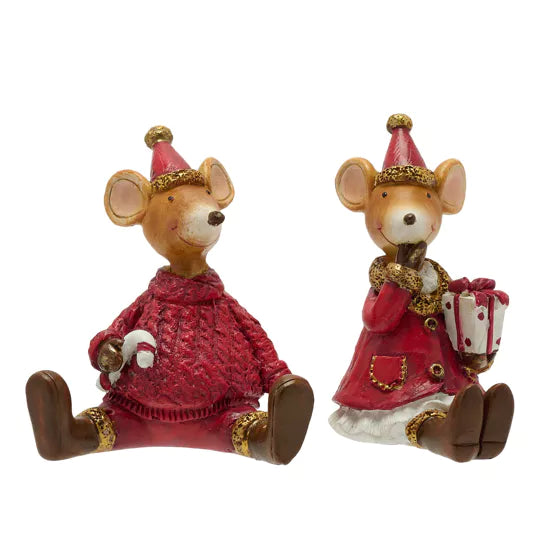 Christmas Seated Mouse Decoration