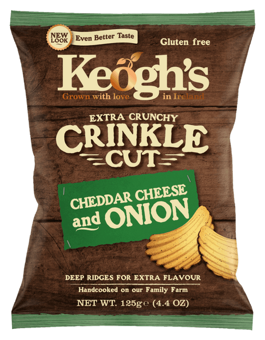 Keoghs Extra Crunch Crinkle Cut Cheddar Cheese & Onion