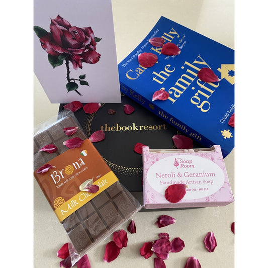 Gift Hamper from The Book Resort with chocolate and treats