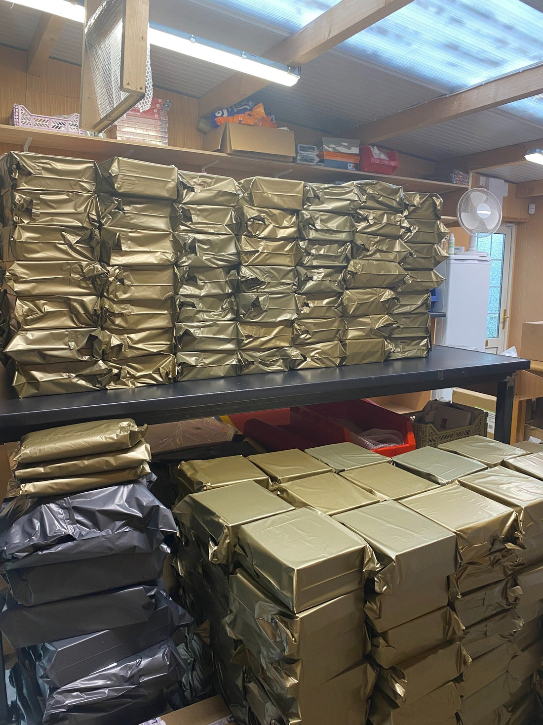 Packed gift orders ready to be sent from The Book Resort in Waterford