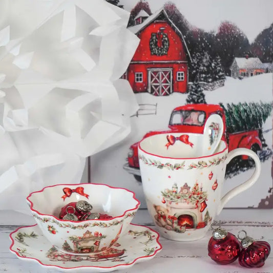 Porcelain Vintage Christmas Set