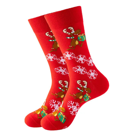 Very Happy Reindeer Socks - NO GIFT BOX
