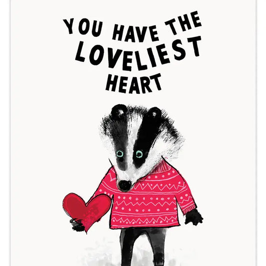 Loveliest Heart A4 Print by Dusty Boy Designs