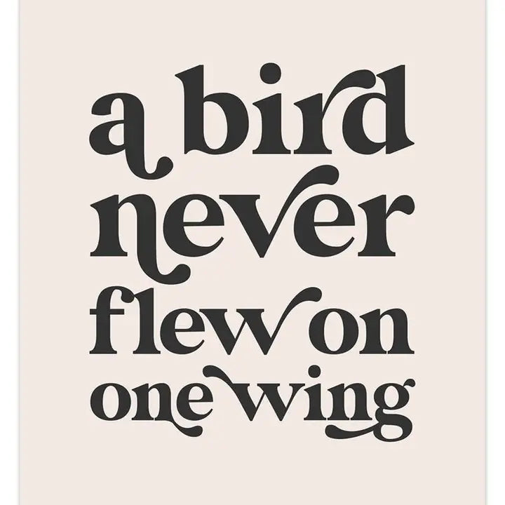 On One Wing A4 Print by Dusty Boy Designs