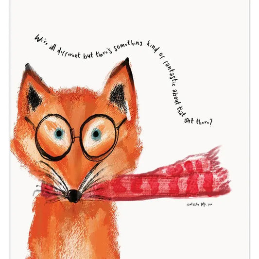 Mr Fox A4 Print by Dusty Boy Designs