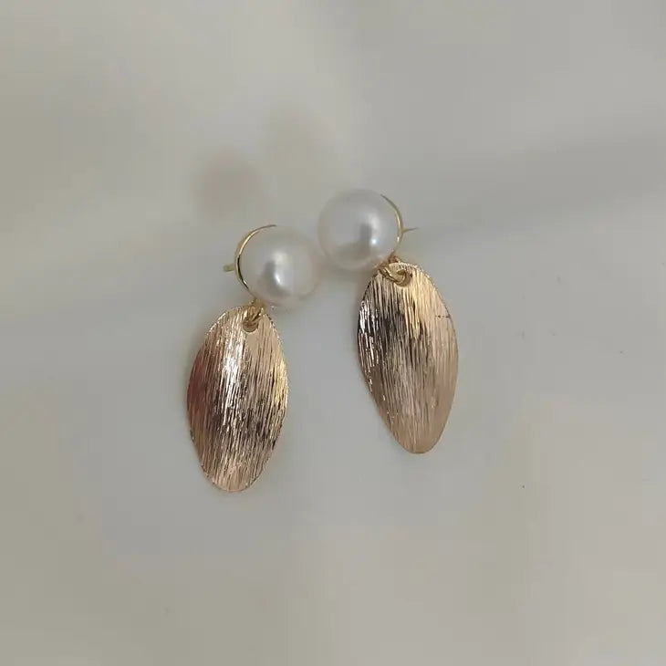 Kyna Maree Statement Pearl & Gold Earrings