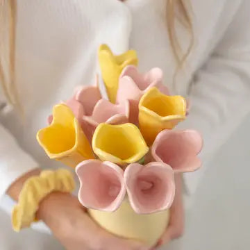 Ceramic Tulip - hand made & hand painted