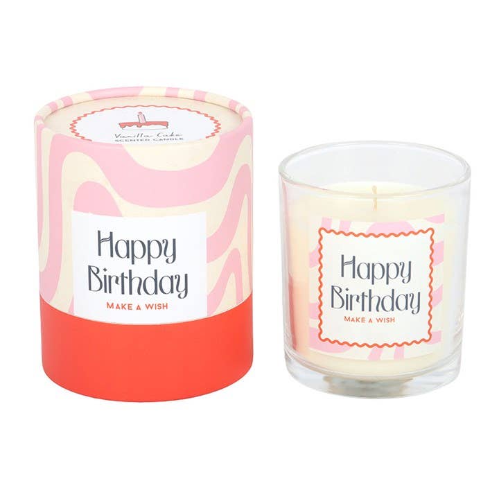 Happy Birthday Vanilla Cake Candle