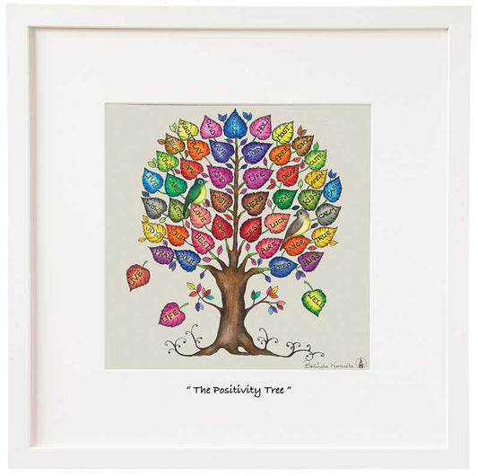 The Positivity Tree Framed Print