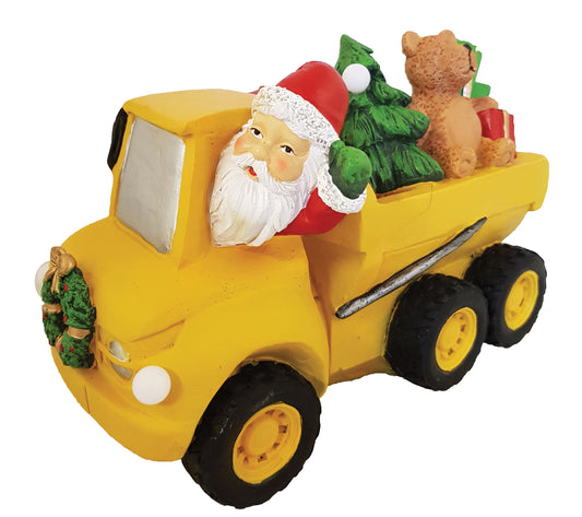 Santa Yellow Dump Truck with Presents