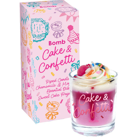 Bomb Cosmetics Cake and Confetti Piped Candle