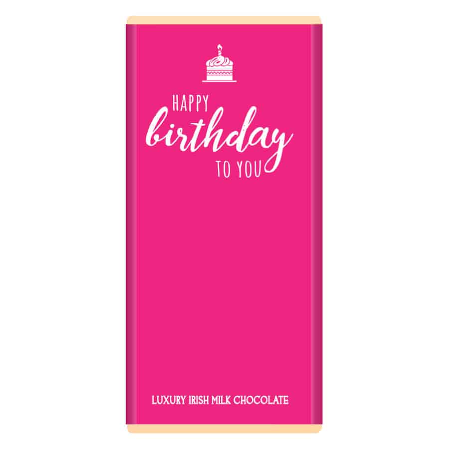 Happy Birthday Milk Chocolate Bar