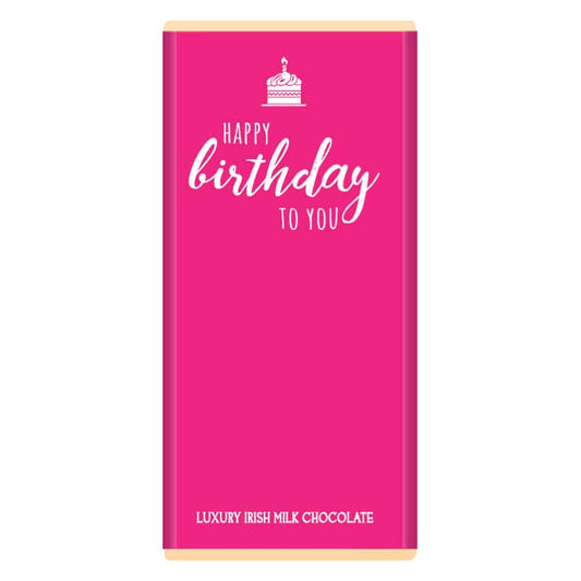 Happy Birthday Milk Chocolate Bar