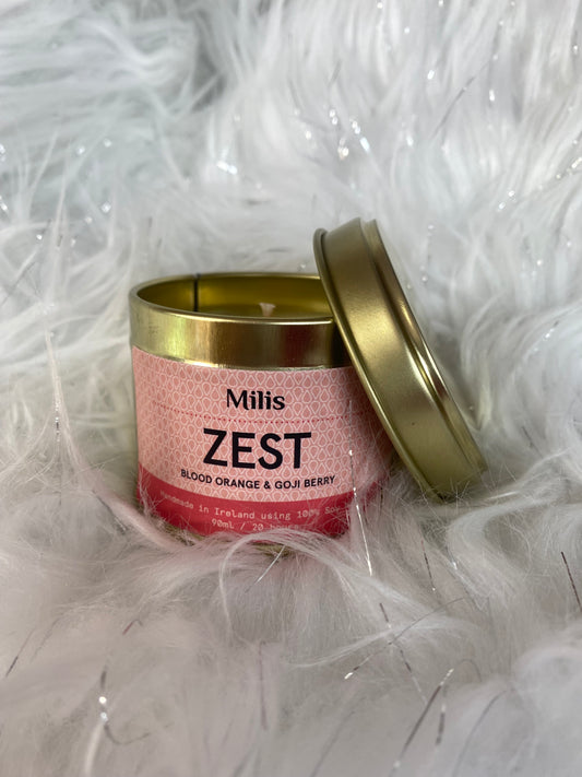 Milis Zest Tin Candle