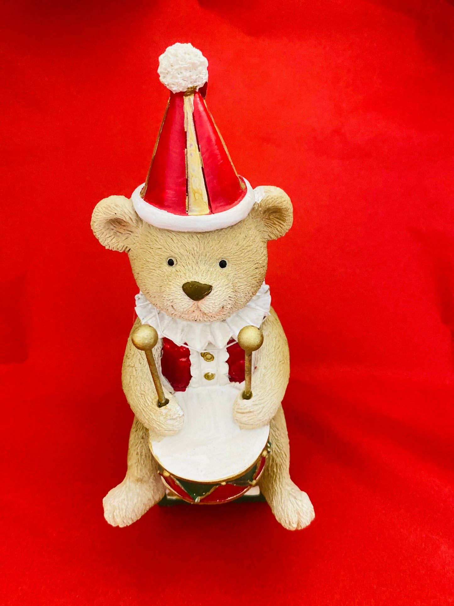 Festive Teddy Ornament with Drum