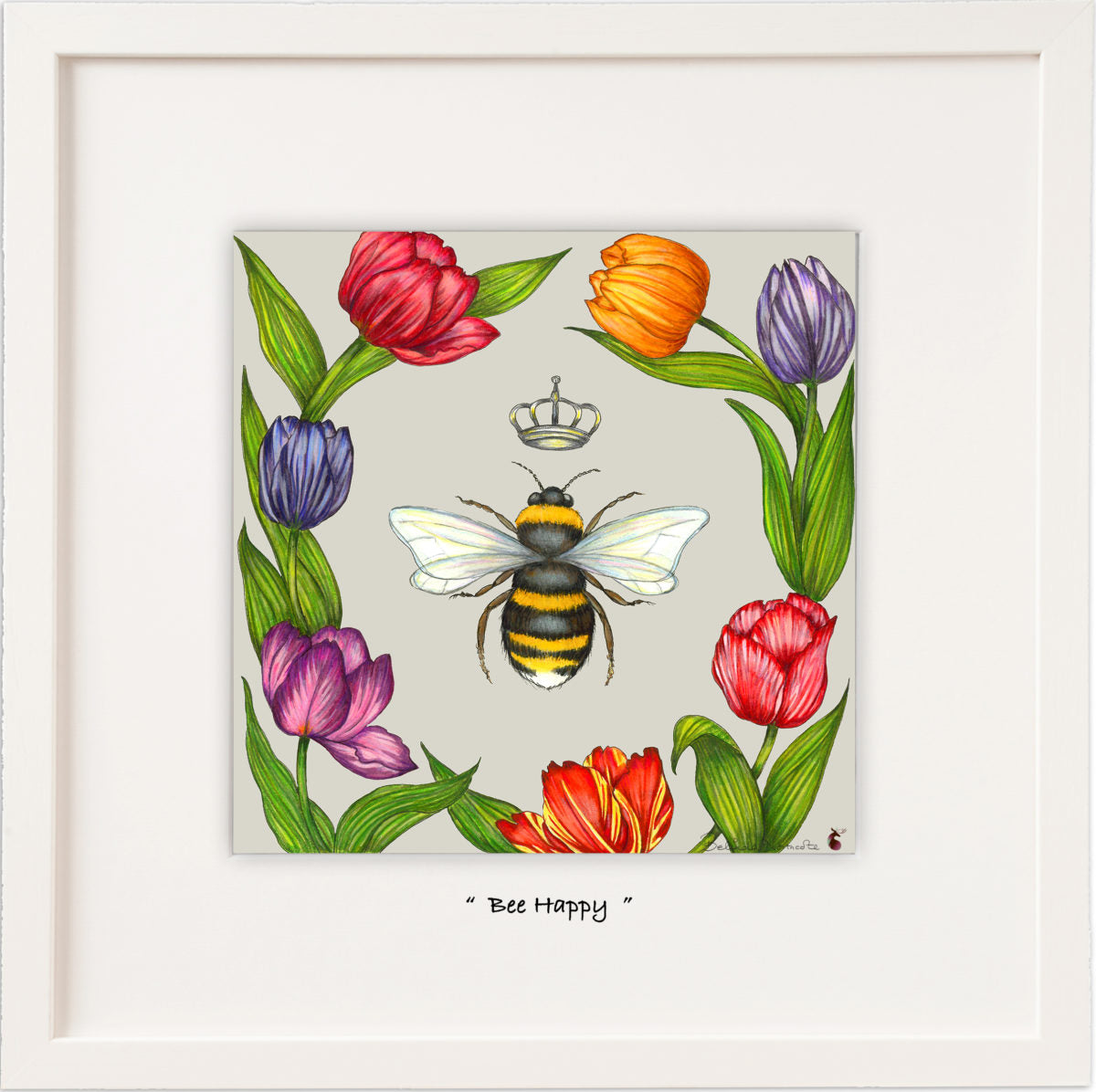 Bee Happy Framed print from Belinda Northcote