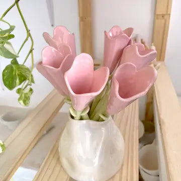 Ceramic Tulip - hand made & hand painted