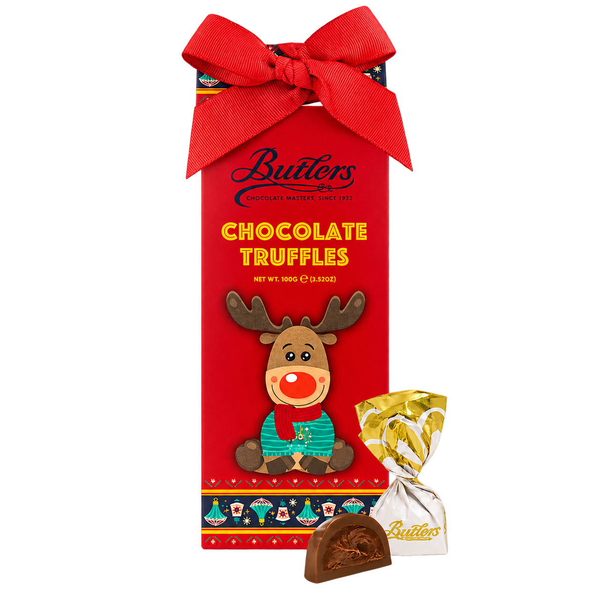 Butlers Reindeer Milk Chocolate Truffles, clean background-free product photo