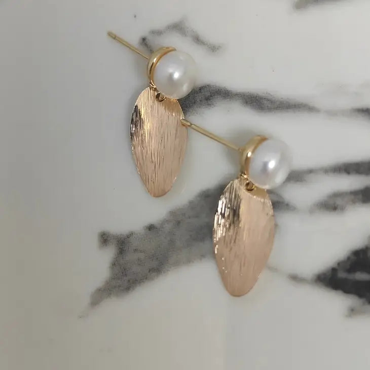 Kyna Maree Statement Pearl & Gold Earrings
