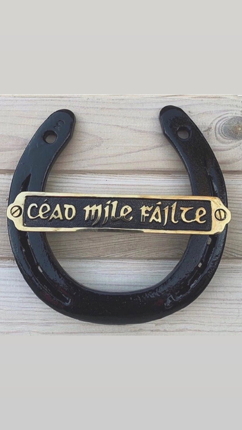 Céad Míle Fáilte Sign irish horse shoe sign
