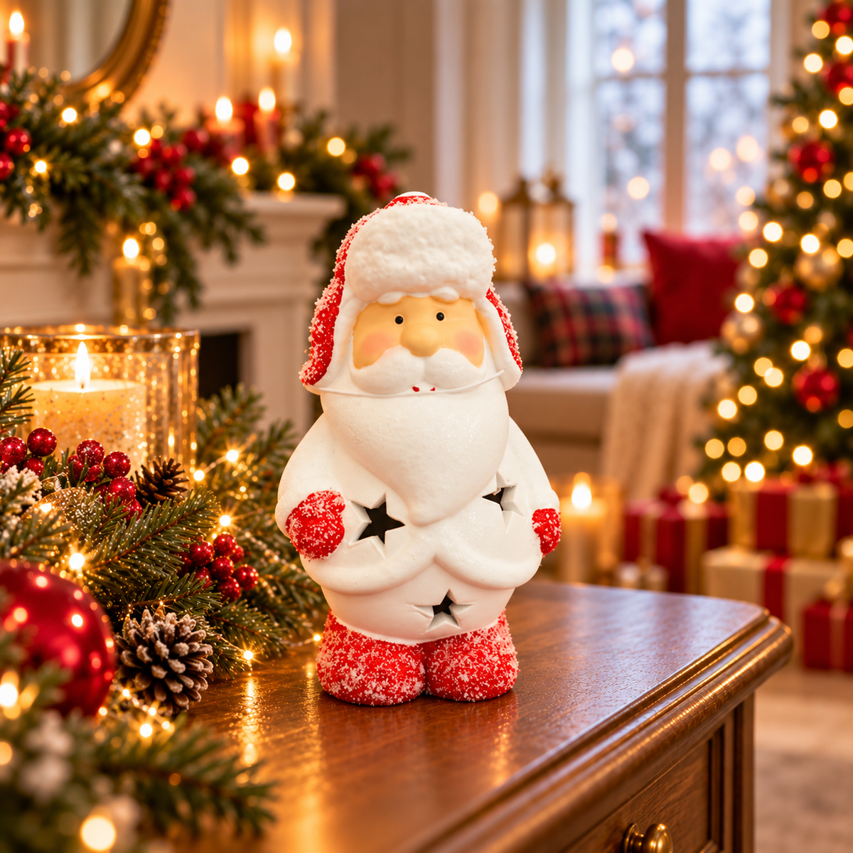 Sparkly Santa festive decoration