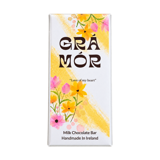 Grá Mór Chocolate Bar – isolated chocolate bar in floral packaging