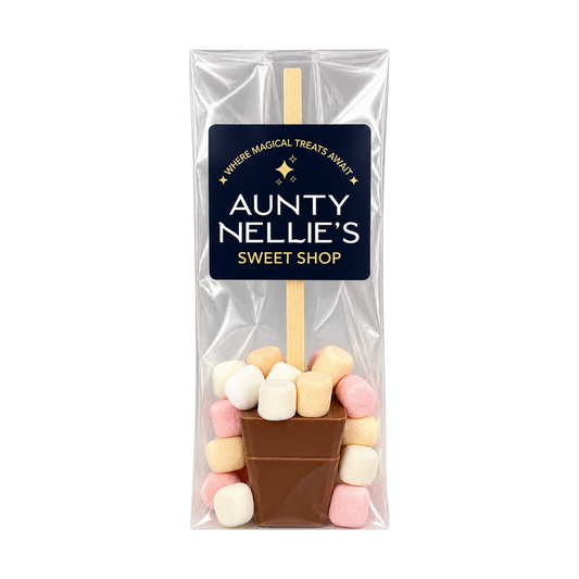 Hot Chocolate & Marshmallow – Aunty Nellie's packaged product on transparent background