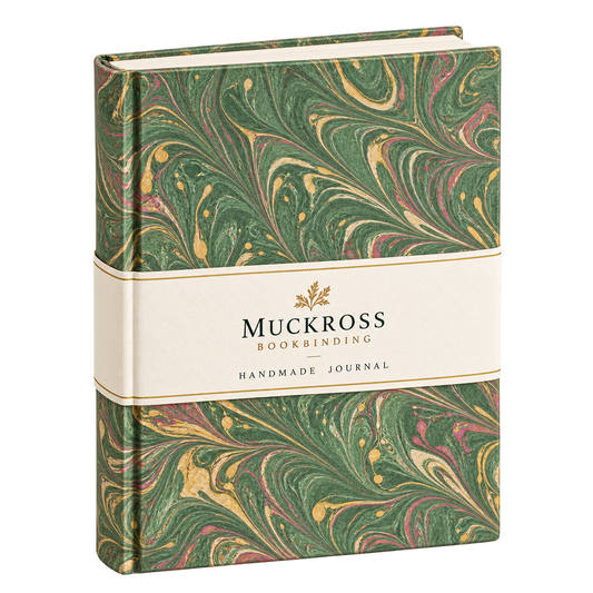 Representative Muckross Bookbinding marbled journal, background-free product image