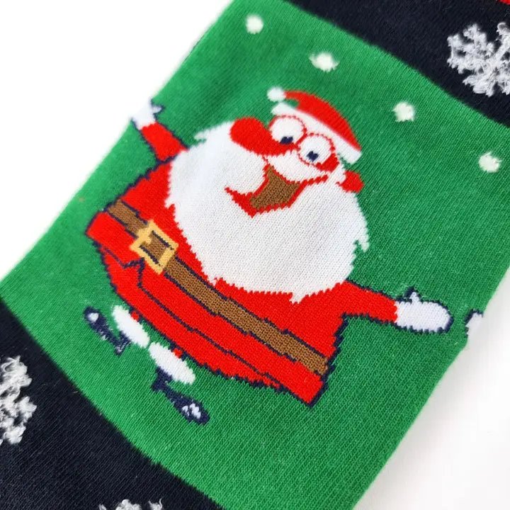 Santa with Very Skinny Legs Socks