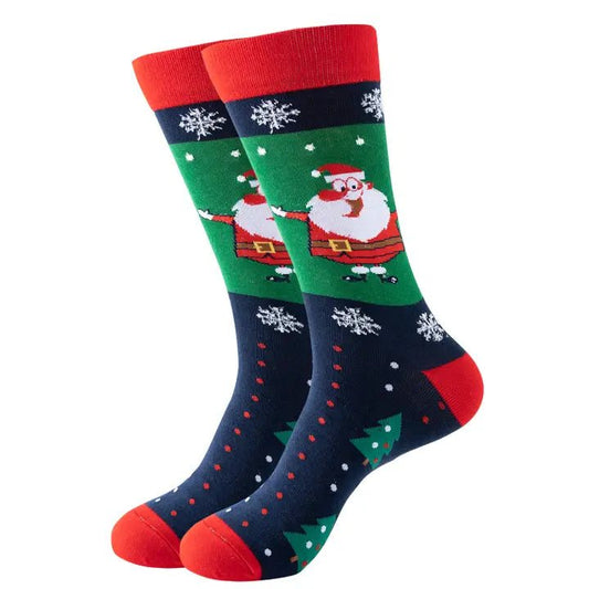 Santa with Very Skinny Legs Socks