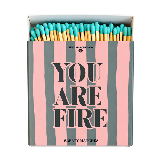 Sarcastic Matches – You Are Fire Muse Matches box, background removed