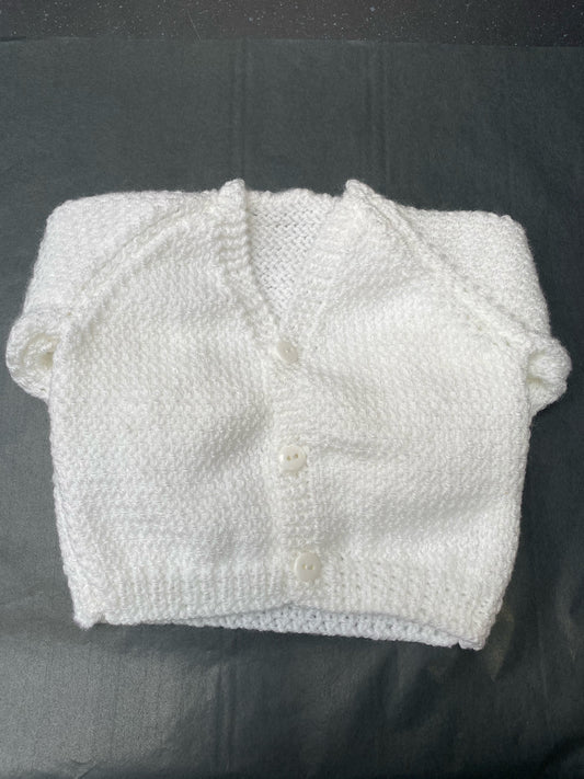 Baby Cardigan-White Baby Cardigan Gift Delivered