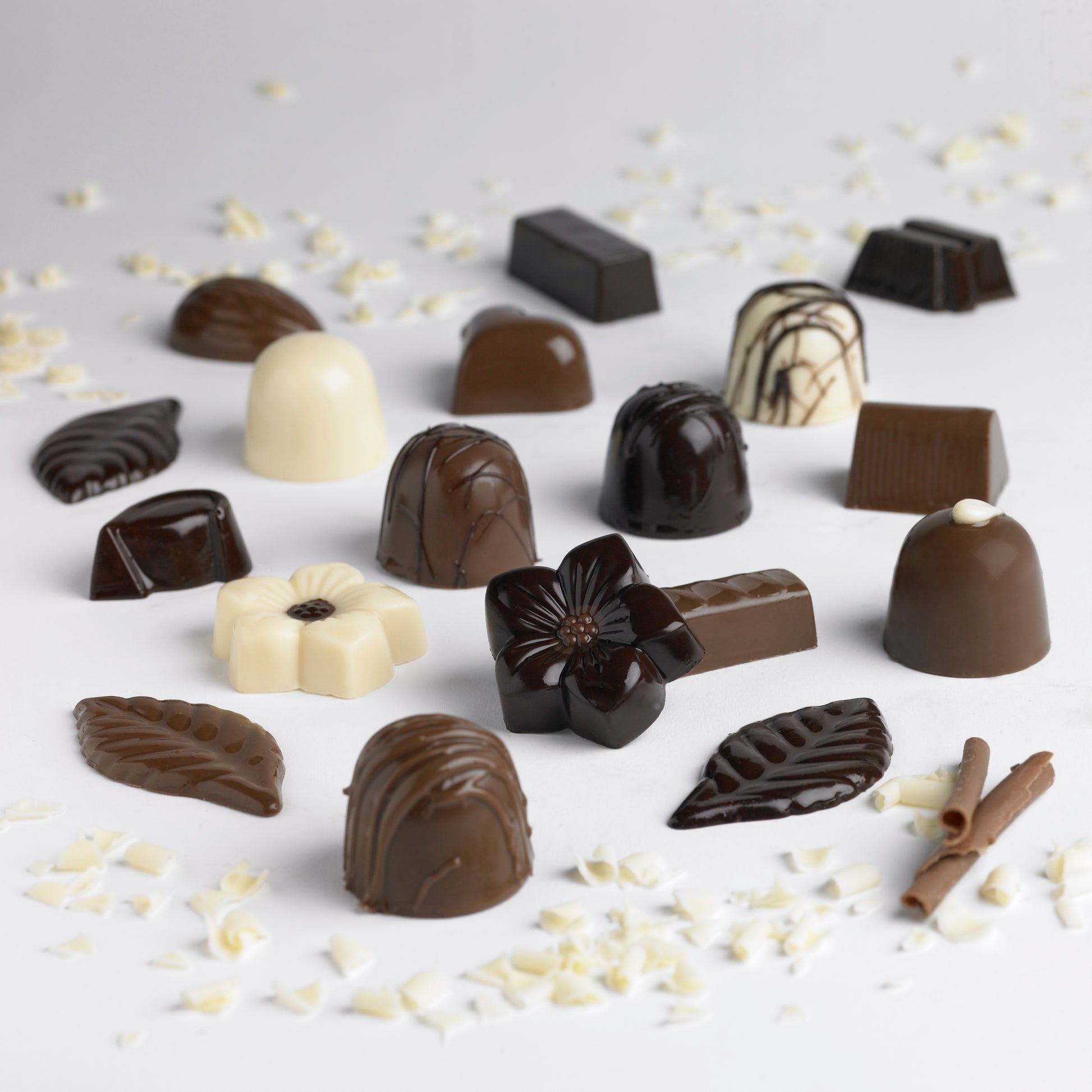 Artisan selection of 6 beautiful handmade chocolates