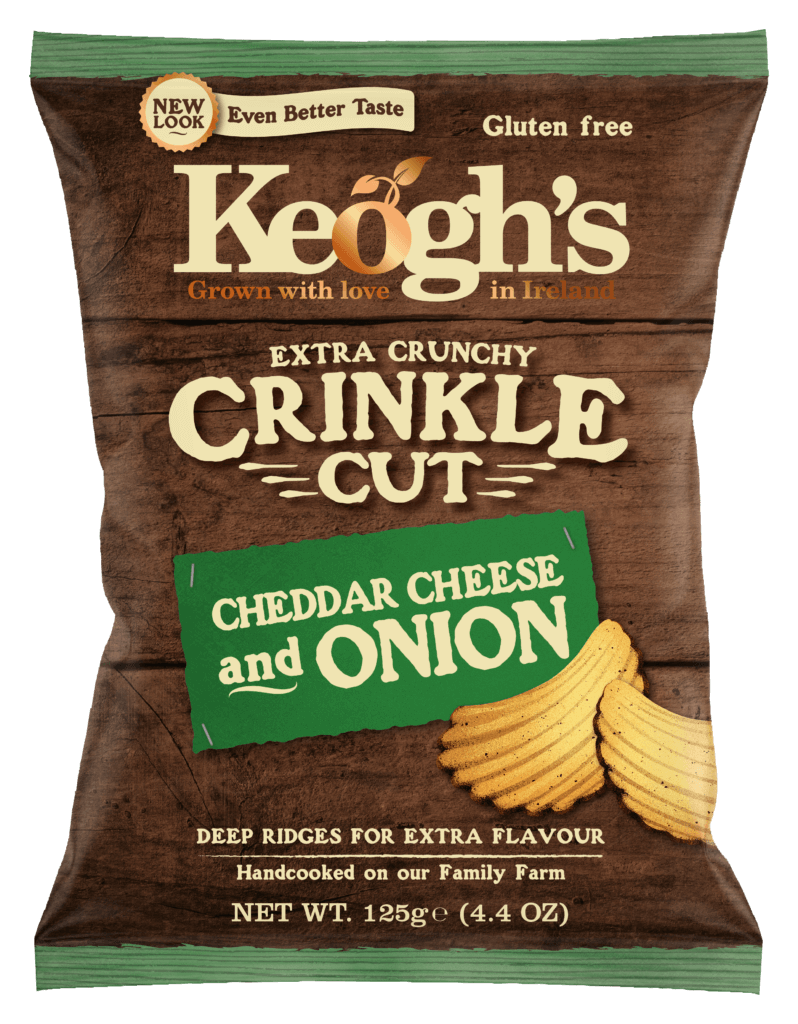 Keoghs Extra Crunch Crinkle Cut Cheddar Cheese & Onion
