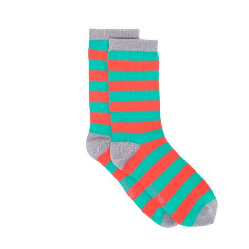 Polly and Andy Bamboo Socks - Red & Green